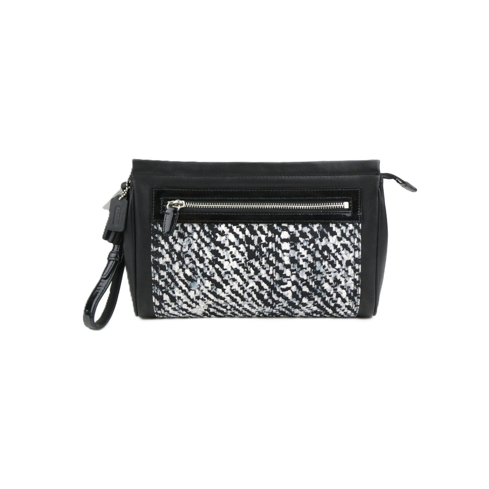 Coach Leg Ivory Multi Dongl Print Large‎ Clutch NWT 50031